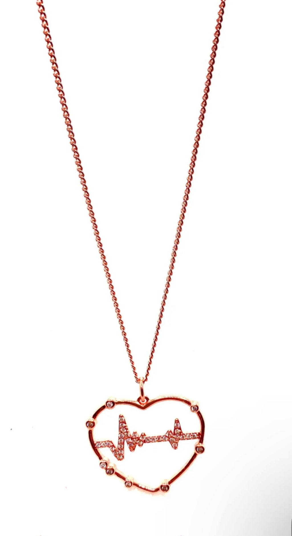 Heartbeat Real Rose Gold Necklace