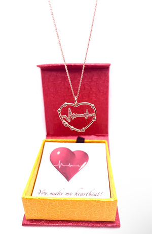 Heartbeat Real Rose Gold Necklace