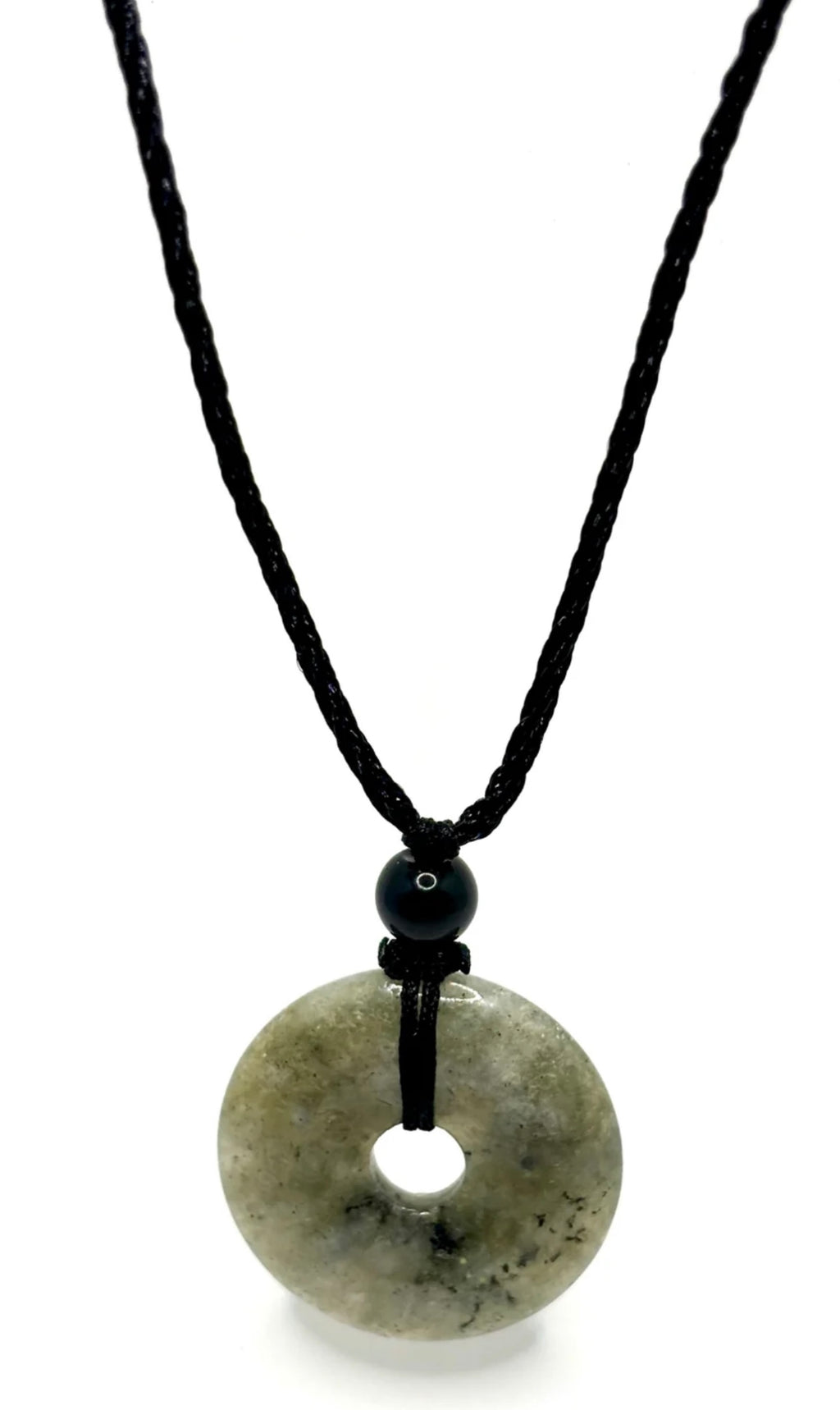 Labrodite Round Donut Rope Necklace