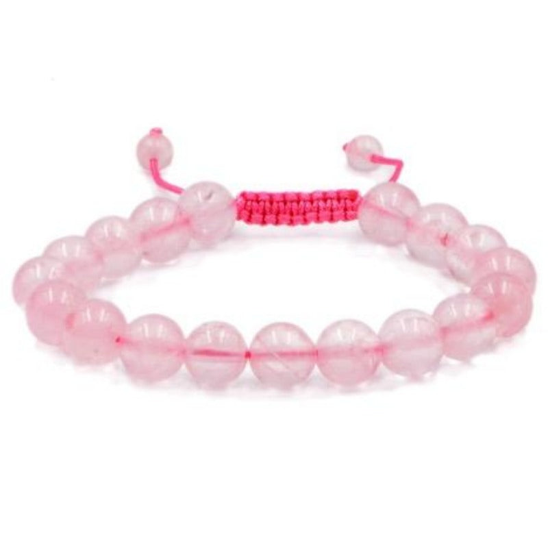 Pink Rose Quartz Adjustable Bracelet