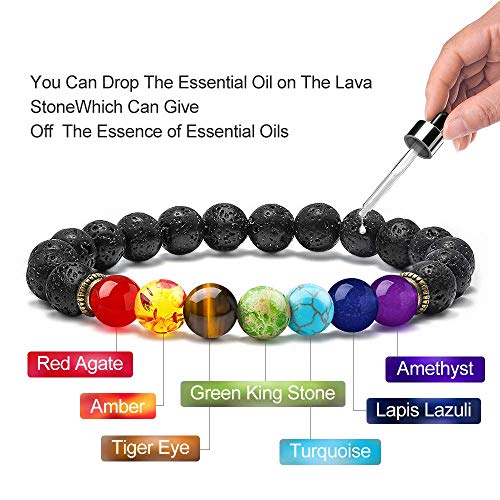 Lava Chakra Oil Diffuser Protection Bracelet