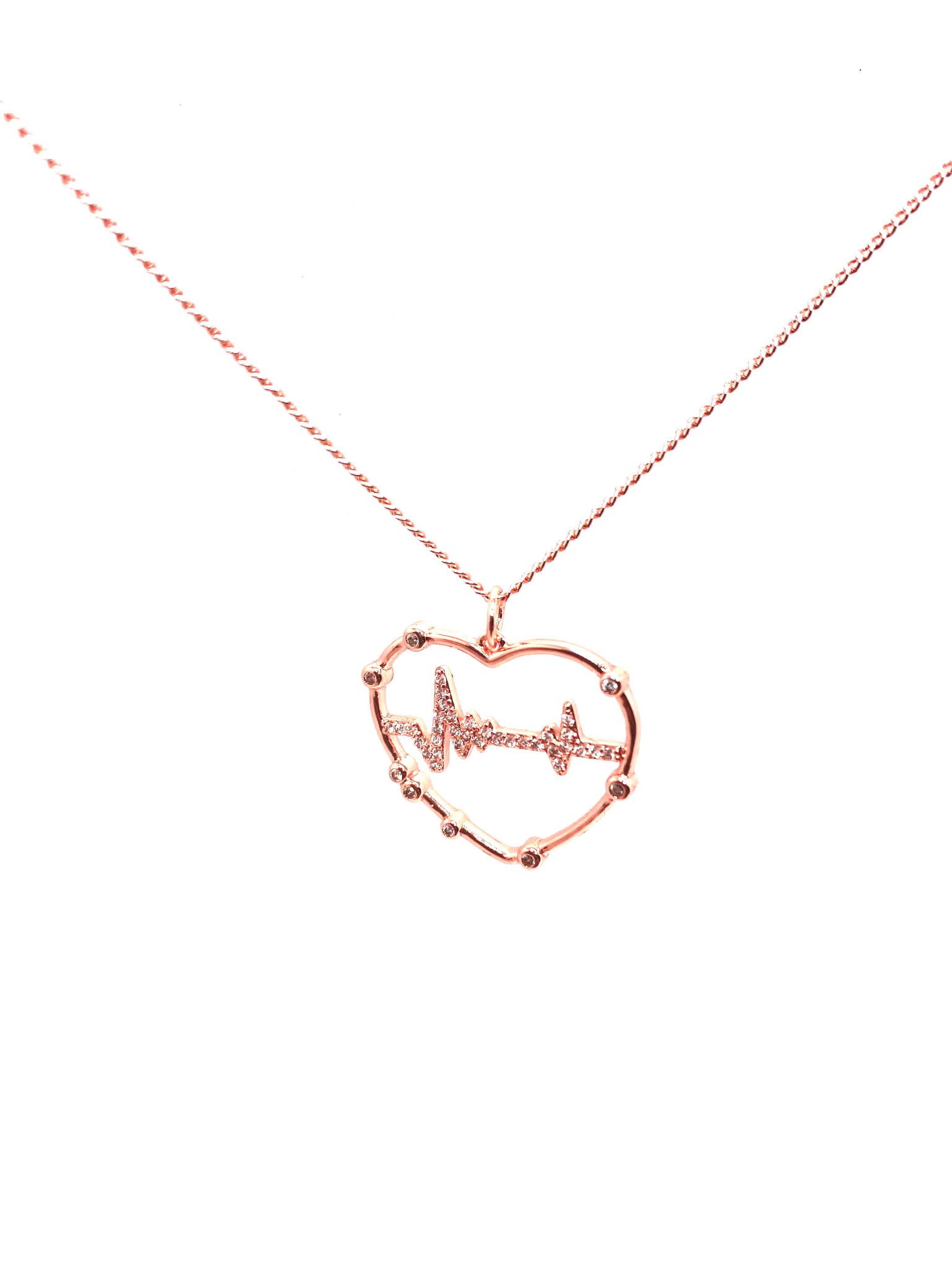 Heartbeat Real Rose Gold Necklace